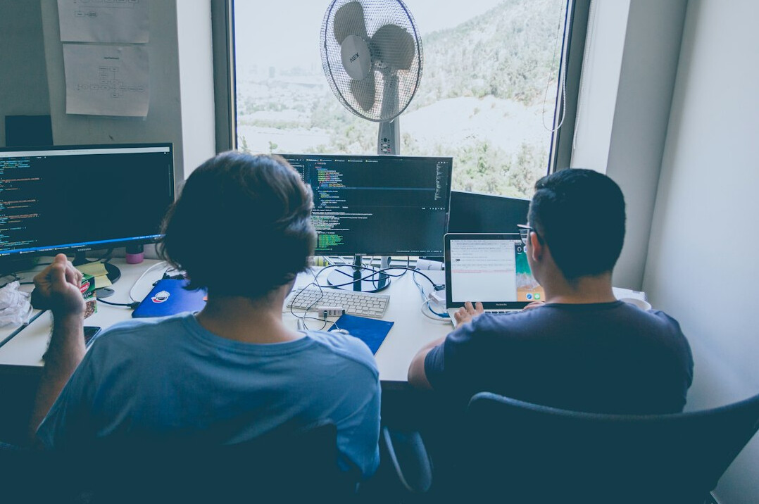 students learning programming