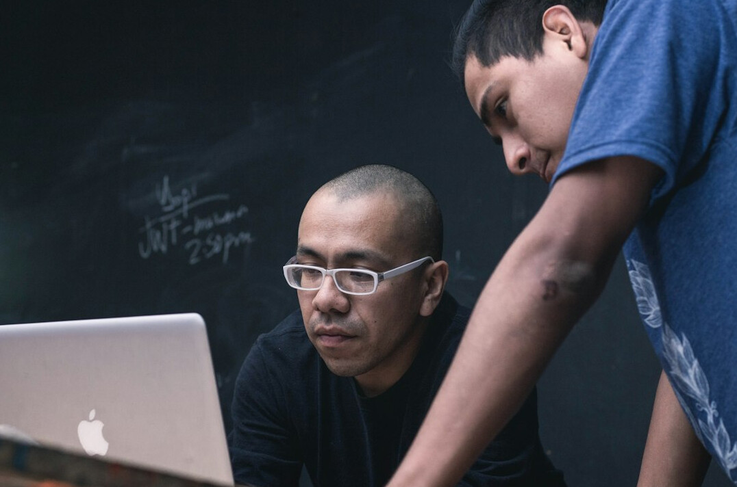 instructor teaching coding